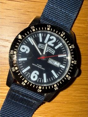 Field & Stream Black Dial Watch with Navy Strap